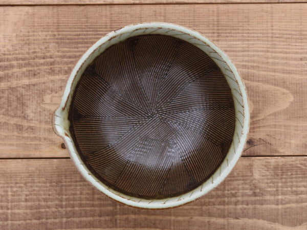 Ceramic Mortar (Suribachi) with Spout 6.5 inches Handmade Traditional Style