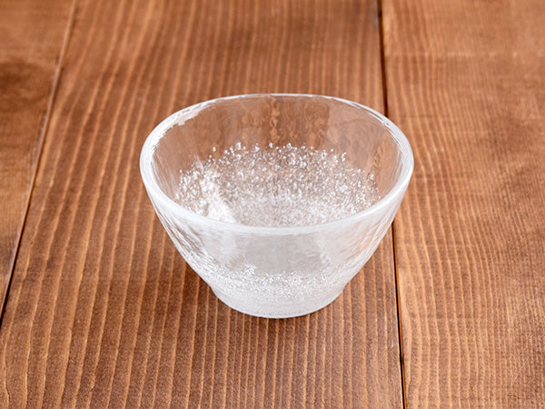 Glass Soba Choko Cups 6 oz (175 cc), Set of 4 - Awayuki (Light Snow)