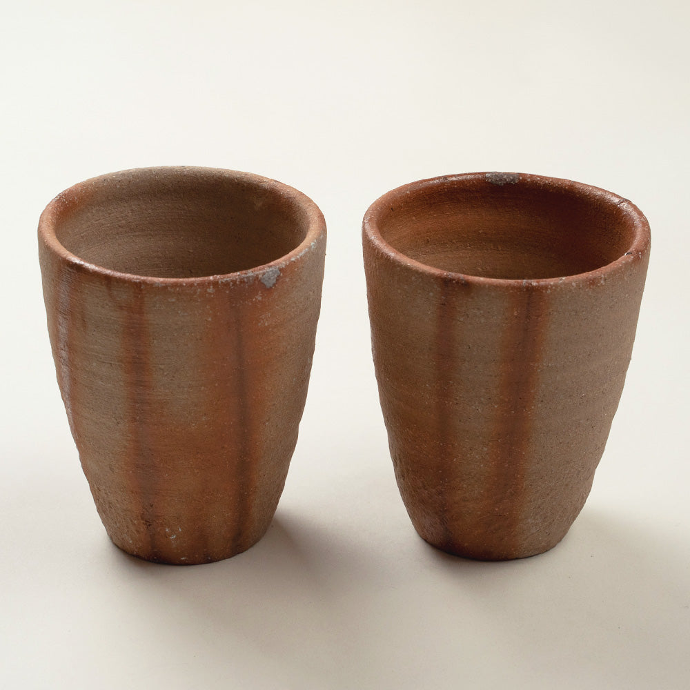 Ogawa Kiln 10.1 oz Beer Tumblers Shochu Cups Jumon Pottery Set of 2
