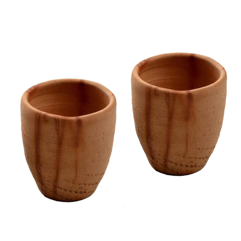 Ogawa Kiln 10.1 oz Yunomi Japanese Teacups Jumon Pottery Set of 2 - Large