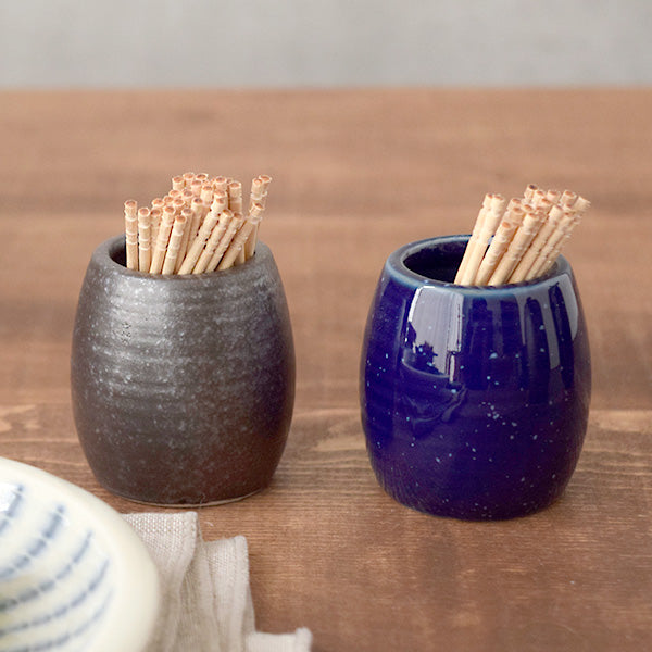 Blue Porcelain Toothpick Holder - Starry Sky