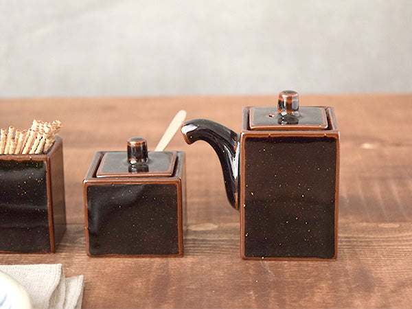 Brown Oil and Sauce Dispenser Bottle - Tenmoku