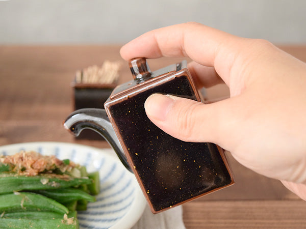 Brown Oil and Sauce Dispenser Bottle - Tenmoku