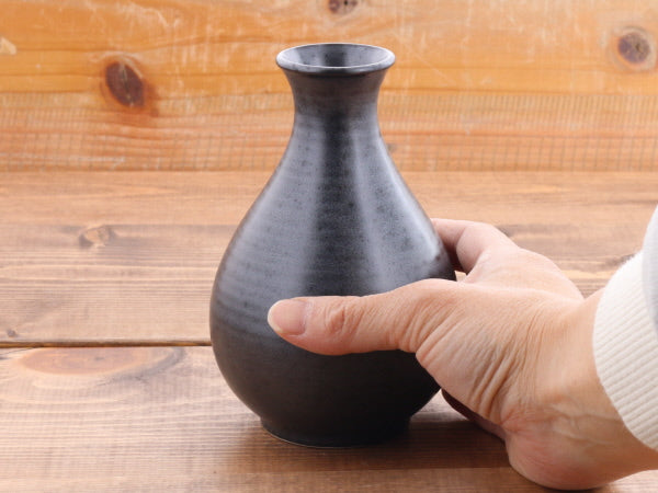 Porcelain Sake Bottle Tokkuri 12 oz 360 cc - Iron Black