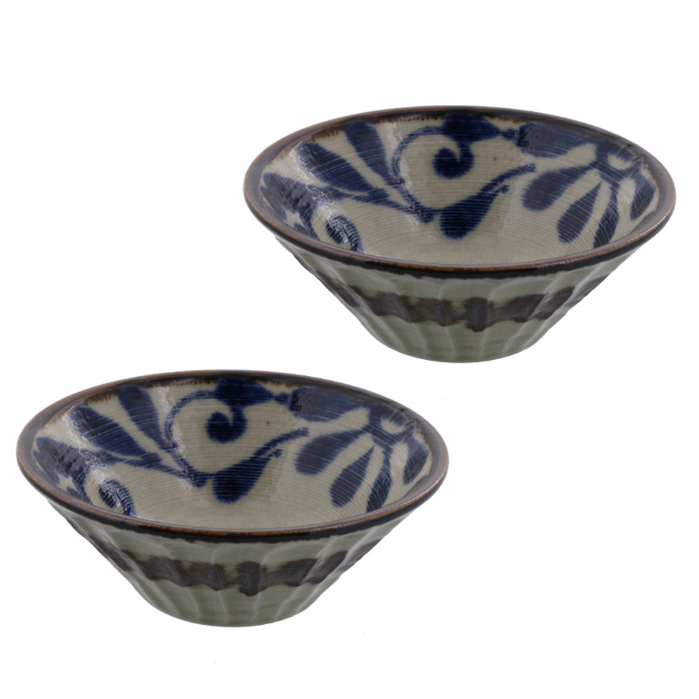 Ryukyukarakusa 5" Multi-Purpose Bowls Set of 2 - Blue