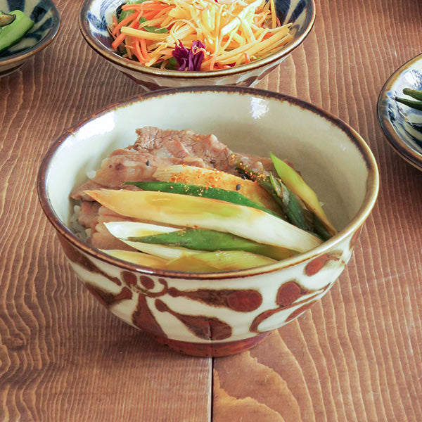 Ryukyukarakusa 6" Donburi Bowls Set of 2 - Mahogany