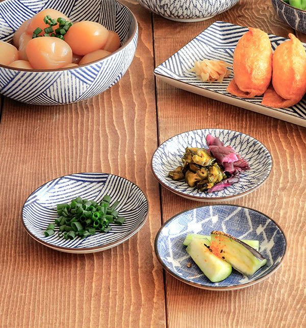 Nijimi Sometsuke 3.9" Blue Condiment Dishes Set of 4 - Shimakoushi