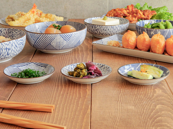 Nijimi Sometsuke 3.9" Blue Condiment Dishes Set of 4 - Shimakoushi