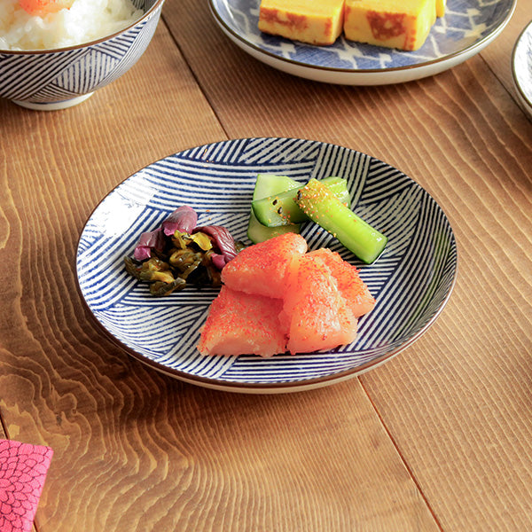 Nijimi Sometsuke 6.2" Blue Appetizer Plates Set of 4 - Shimakoushi