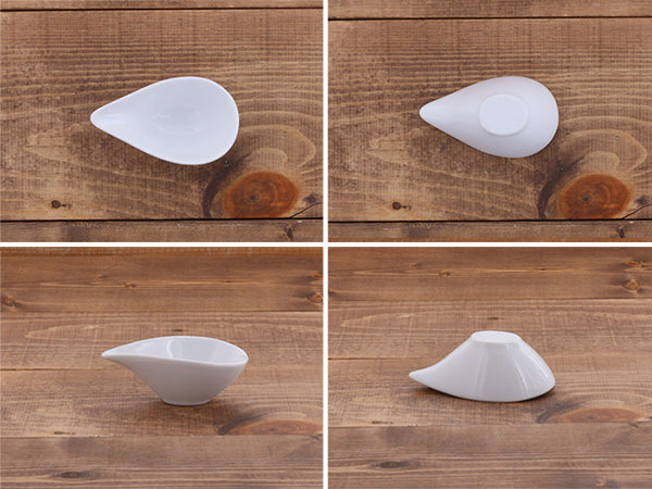 3.7" Sauce Bowls with Spout Set of 3 - White