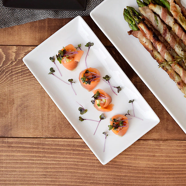 LAPIS 7.9" White Rectangular Plates Set of 3