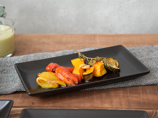 LAPIS 7.9" Black Rectangular Plates Set of 3