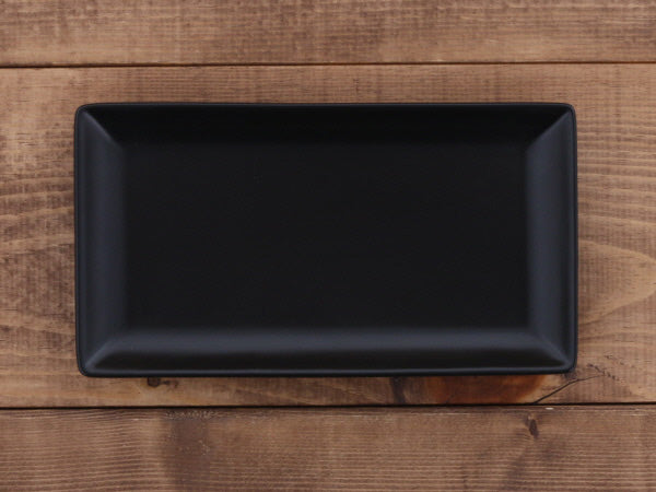 LAPIS 7.9" Black Rectangular Plates Set of 3