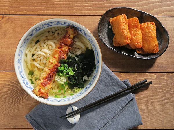 Some-Karakusa Udon Donburi Bowl with Chopsticks and Soup Spoons Set of 2