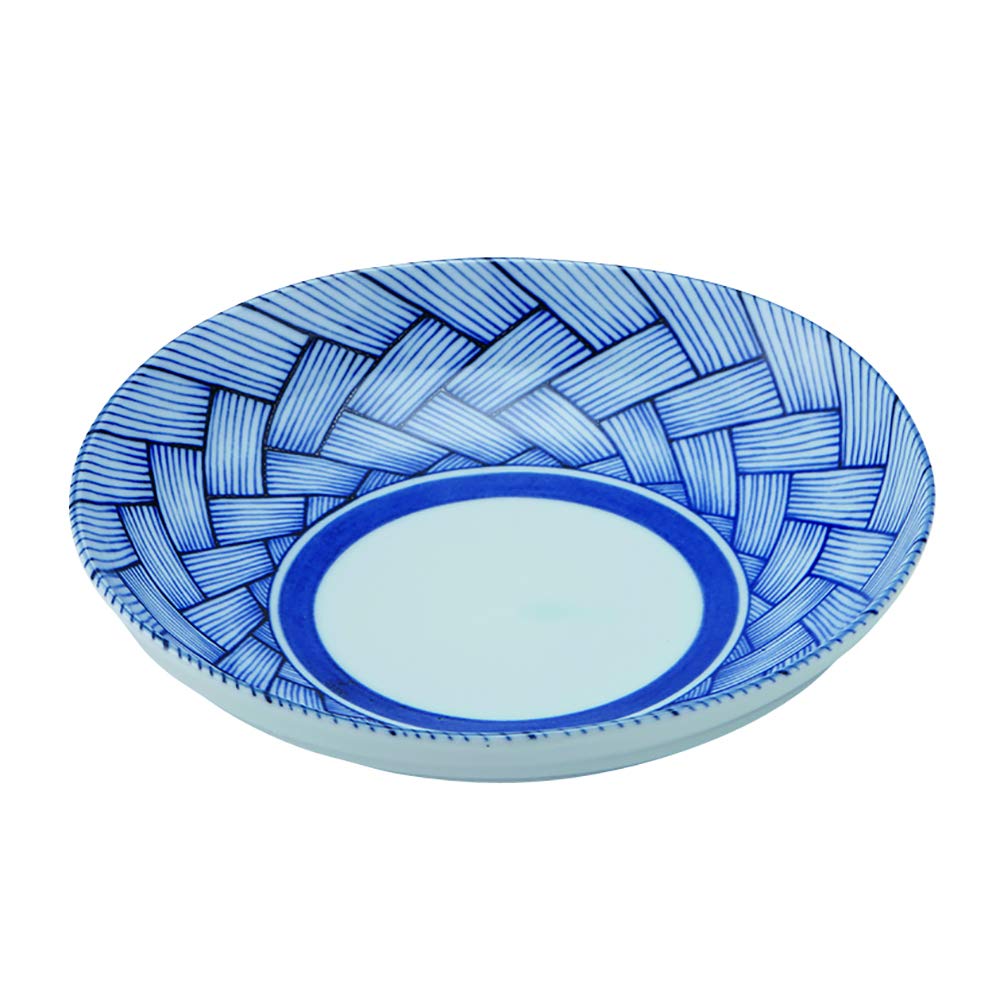 Ajiromon Blue and White Pasta Bowl