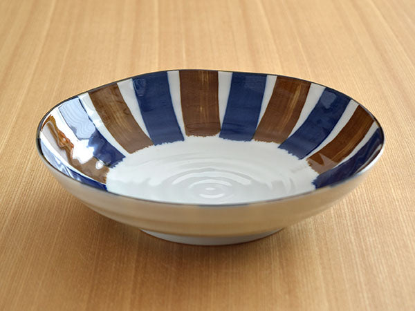 Blue and Brown Multi-Purpose Bowl