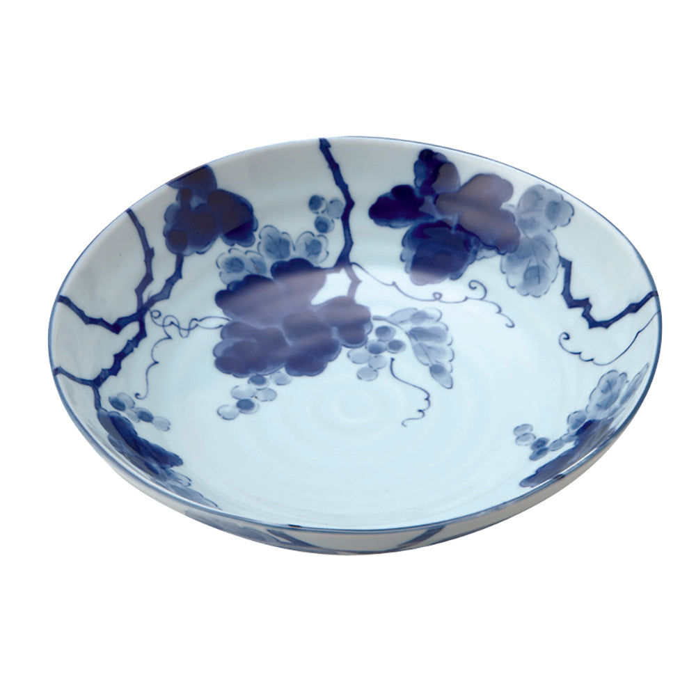 Sometsuke Blue and White Multi-Purpose Bowl Made in Japan - Grape