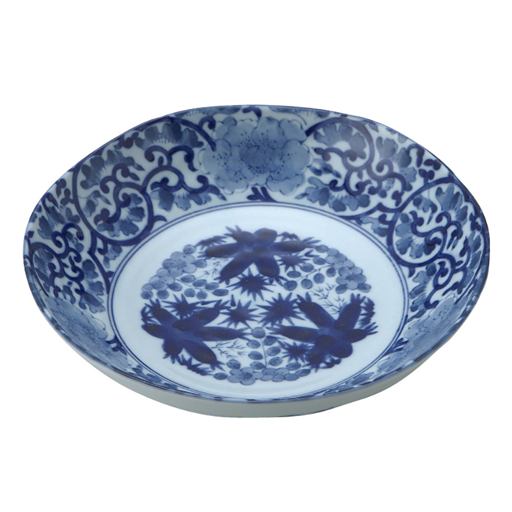 Aizome Karakusa Blue and White Bowl