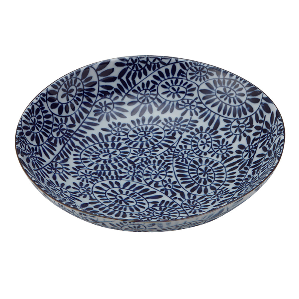 Aizome Tako Karakusa Blue and White Bowl