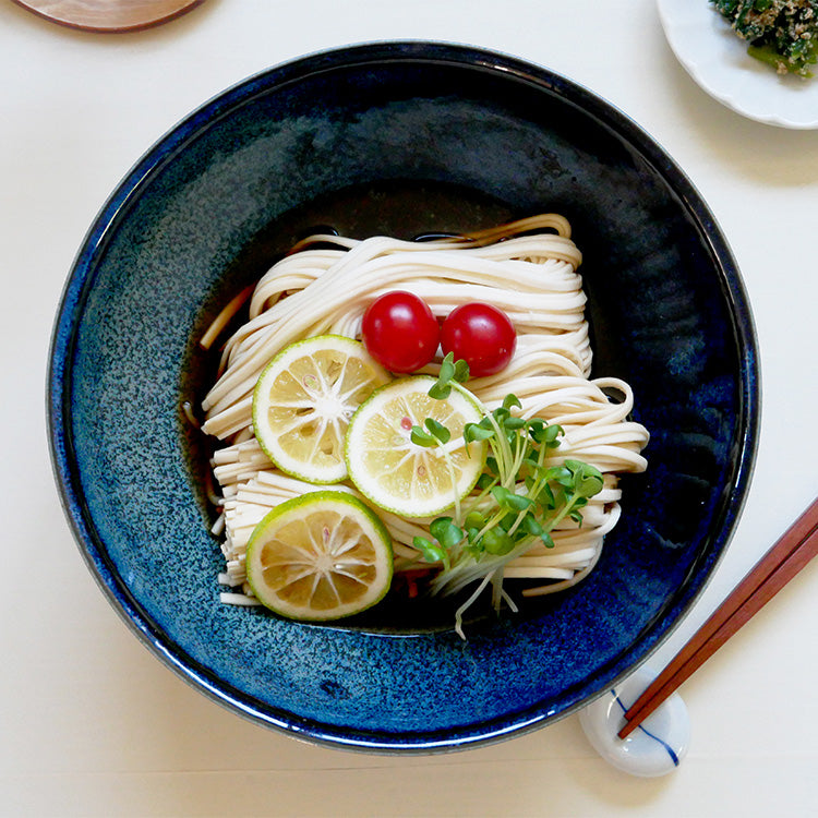 43.1 oz Wide Mouth Ramen, Donburi Bowl - Sapphire Navy Blue (Youhen Kon)