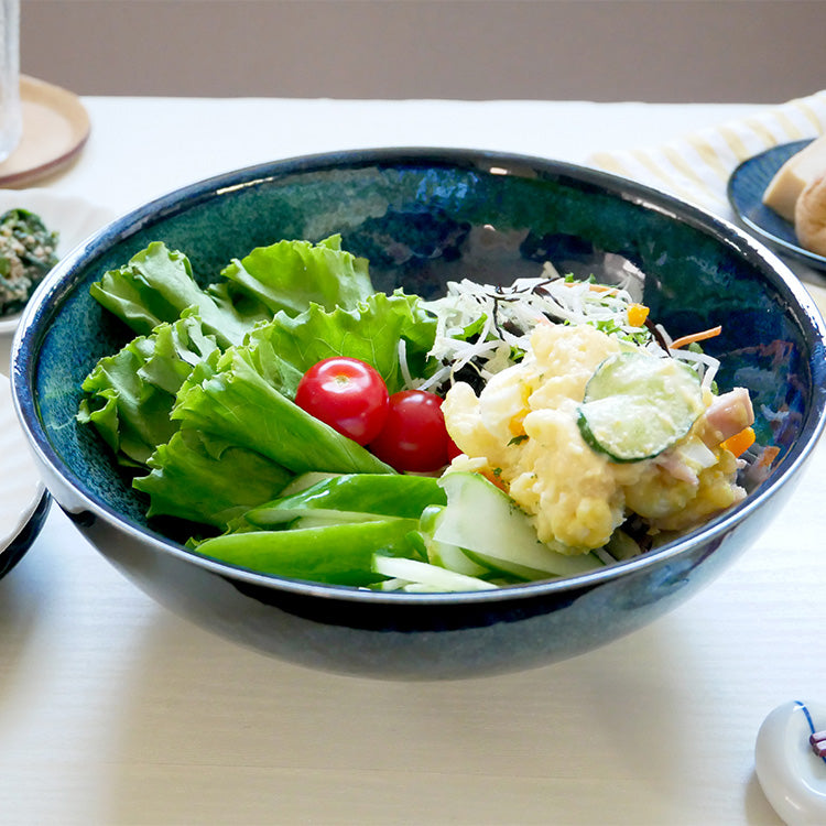 43.1 oz Wide Mouth Ramen, Donburi Bowl - Sapphire Navy Blue (Youhen Kon)