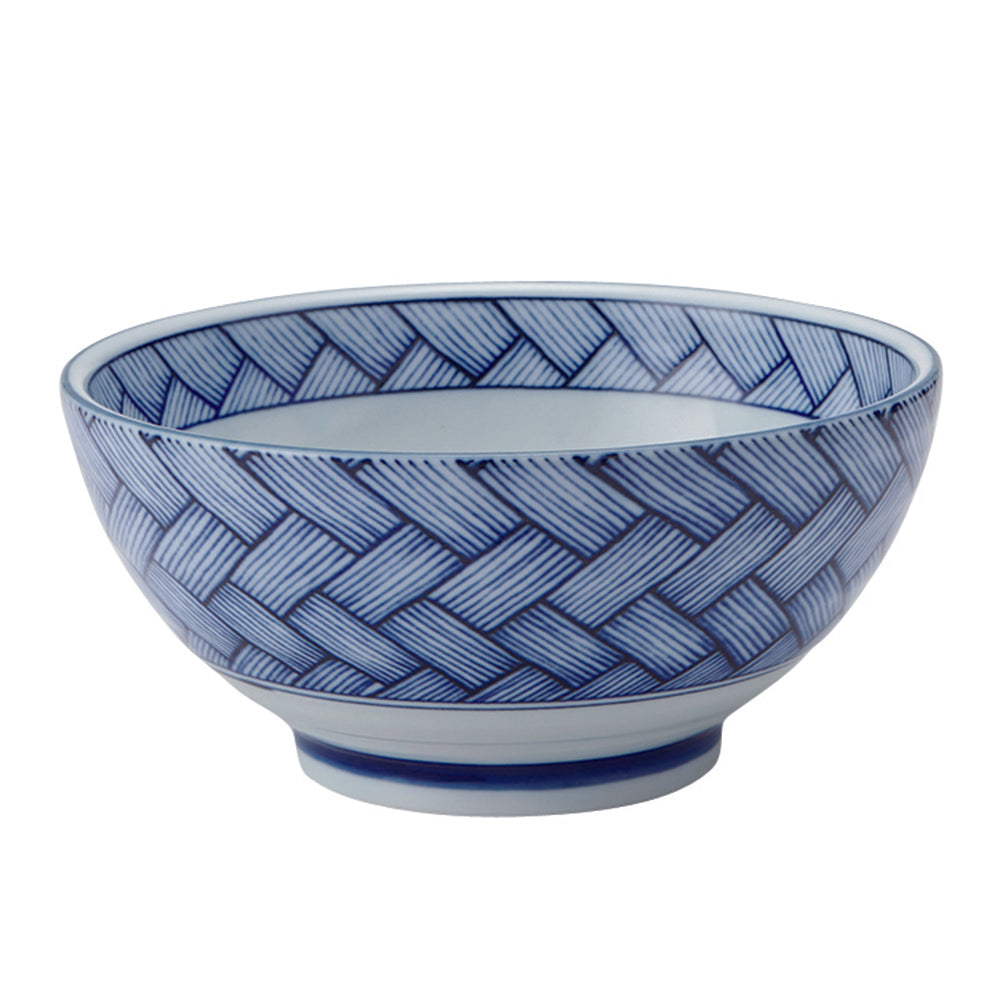Large 40 oz Ramen, Donburi SANUKI Bowl Traditional Pattern (Ajiro-Pattern)
