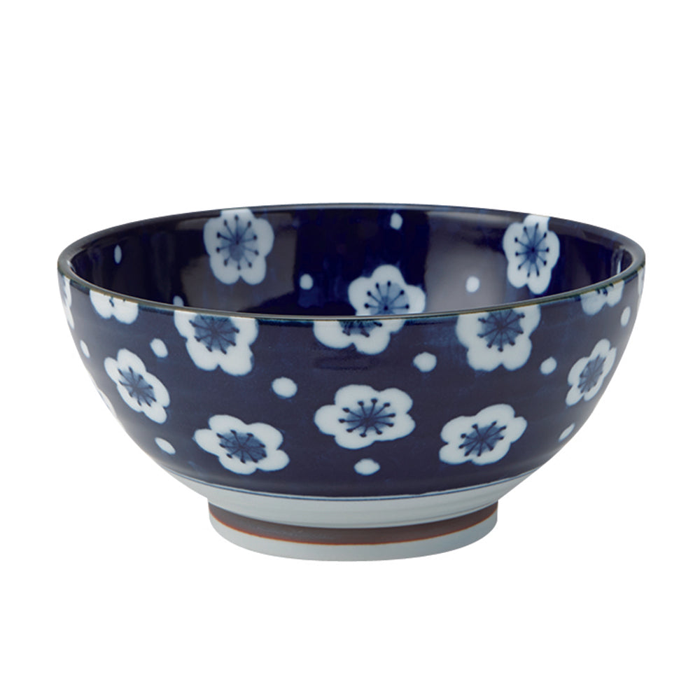 Large 40 oz Ramen, Donburi SANUKI Bowl Japanese Good Luck Plum Flower Pattern
