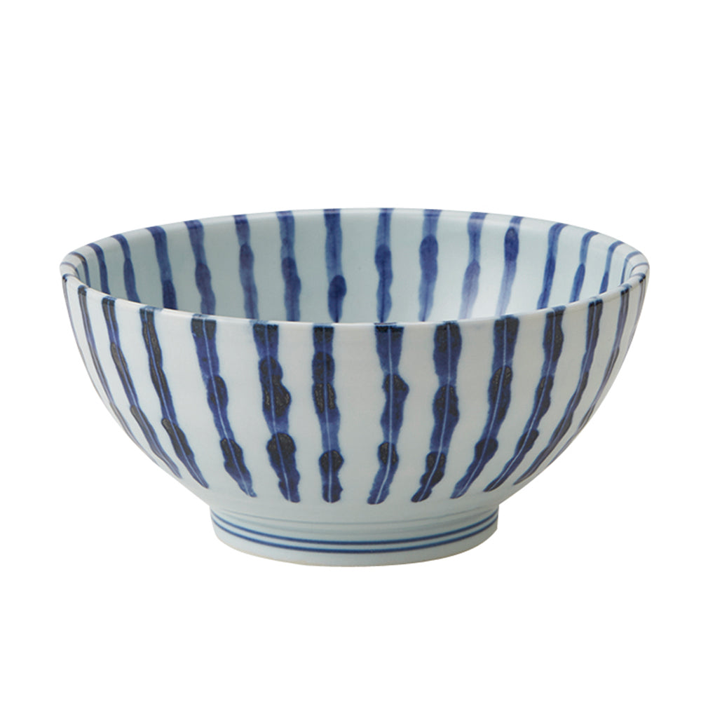 Large 40 oz Ramen, Donburi SANUKI Bowl Simple Arabesque/Stripe Pattern (Damitokusa)