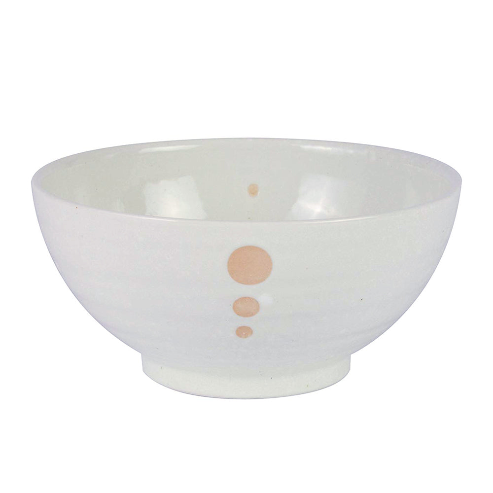 Large 40 oz Ramen, Donburi SANUKI Bowl Polka Dot (White)