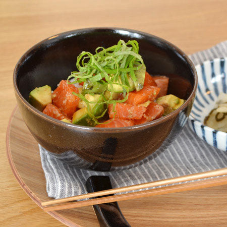 Medium 20 oz Stylish Black Bowl Set of 2 Yuzu Tenmoku
