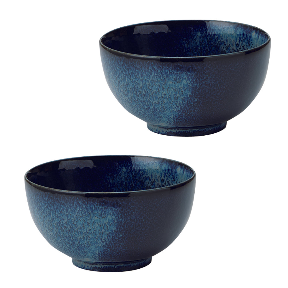 Dark Blue Multi-Purpose Donburi Bowl Set of 2