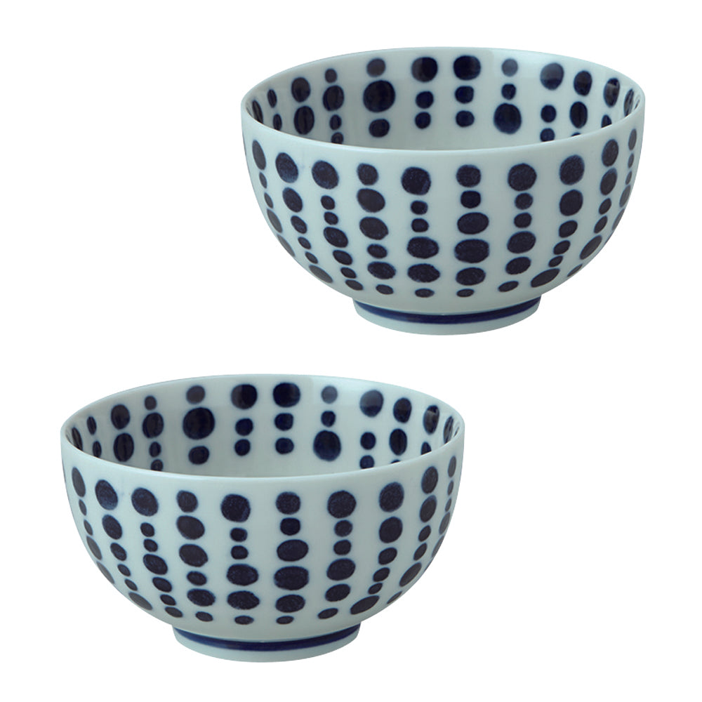 Polka Dot Multi-Purpose Donburi Bowl Set of 2