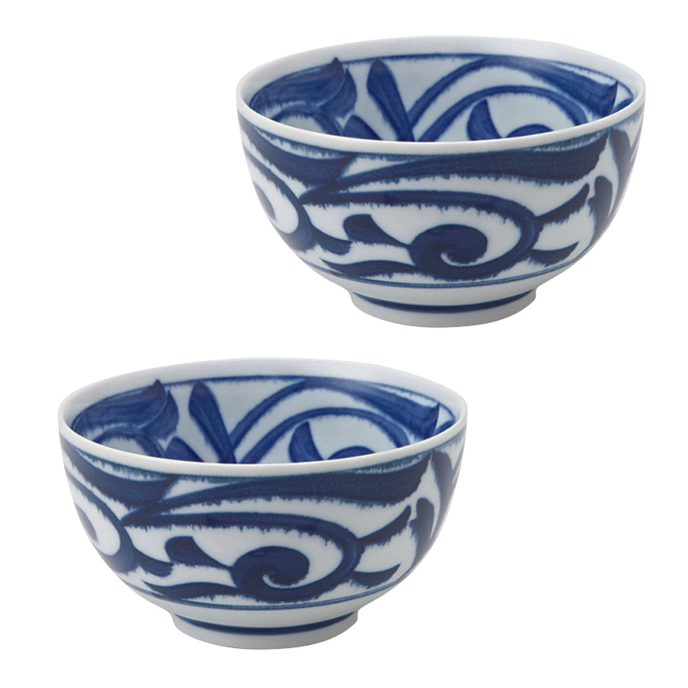 Iso-Karakusa Multi-Purpose Donburi Bowl Set of 2