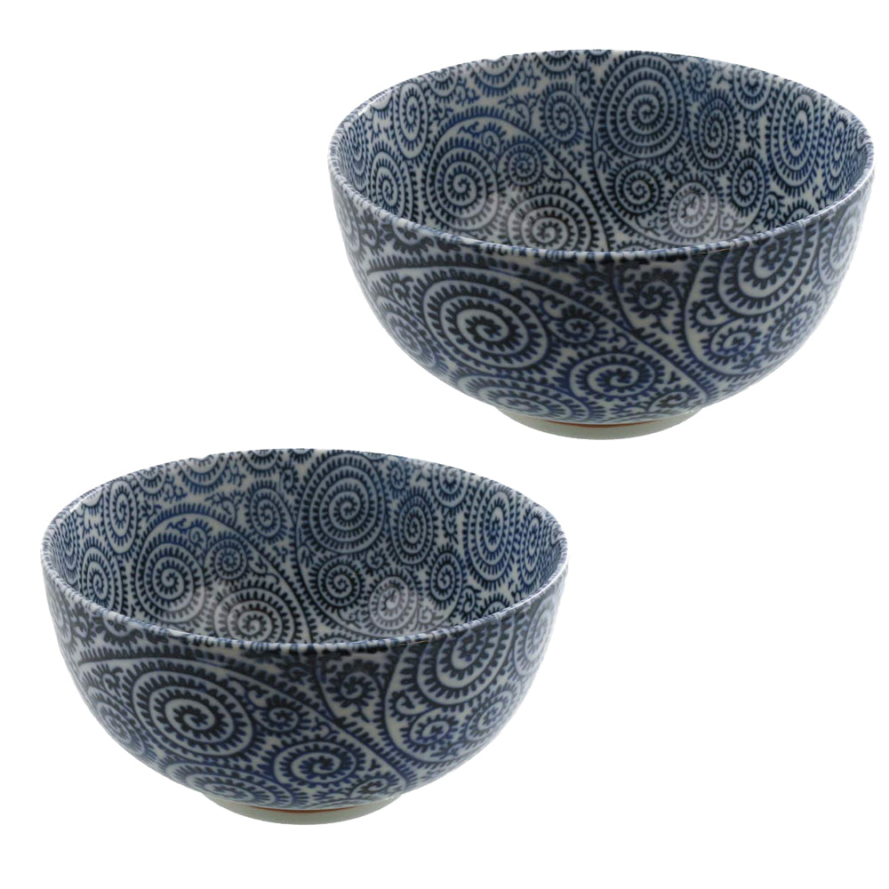 Blue Multi-Purpose Donburi Bowl Set of 2