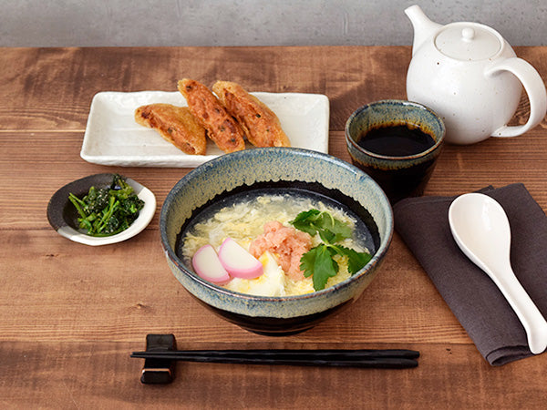 Tenmoku Shironagashi 7.3" Multi-Purpose Sanuki Donburi Bowls Set of 2