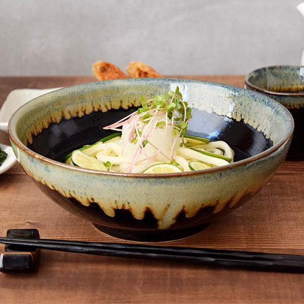 Tenmoku Shironagashi 54.1 oz Multi-Purpose Ramen Noodle Bowls Set of 2