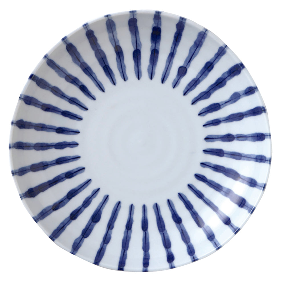 Dami-Tokusa Blue and White Triangular Bowl