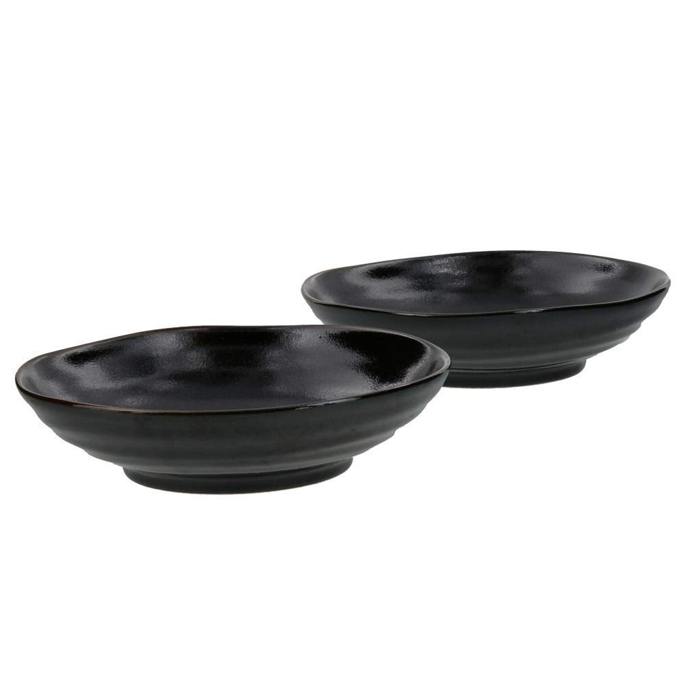 27 oz Stylish Pasta Bowl Set of 2 Yuzu Tenmoku Black – Zen Table Japan