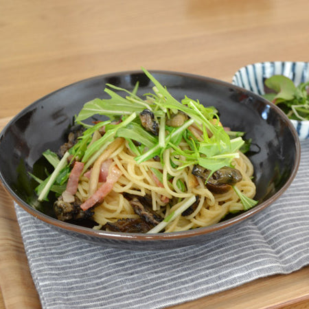 27 oz Stylish Pasta Bowl Set of 2 Yuzu Tenmoku Black