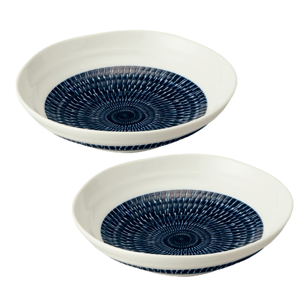 Tobikanna Pasta Bowls Set of 2 - Navy Blue