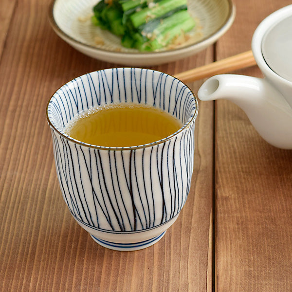 Japanese Tea cup for Nihoncha Sencha Green Tea Traditional Grass Pattern (Tokusa) Set of 5
