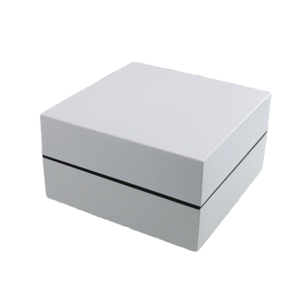 2-Tiered White Square Jubako Box