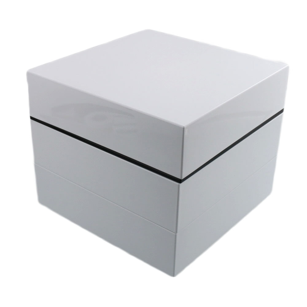 3-Tiered White Square Jubako Box