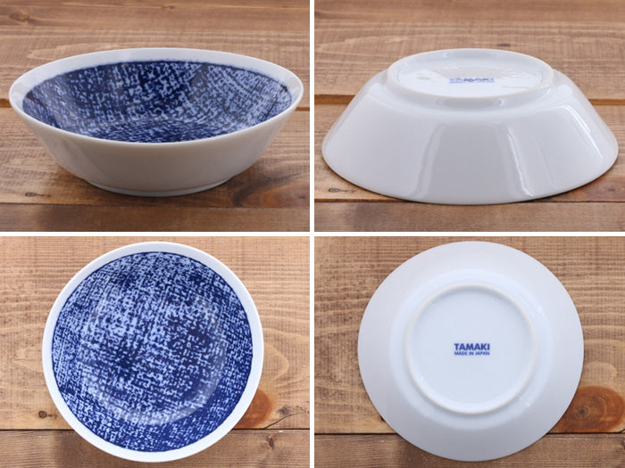 Torama 5.7" Aizen Salad Bowls Set of 4 - Blue and White