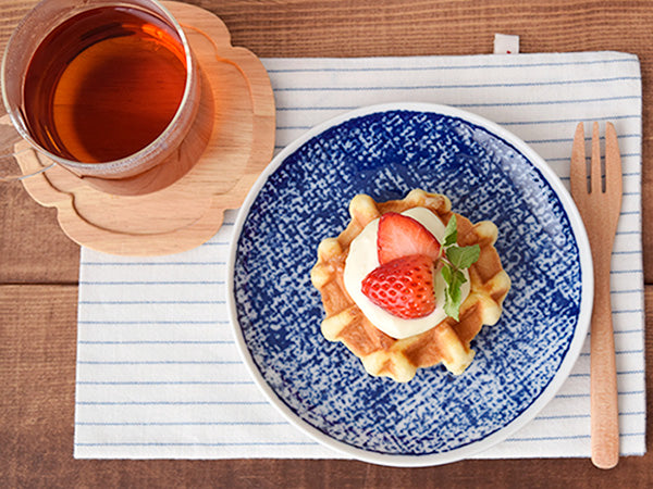 Torama 6.3" Aizen Dessert Plates Set of 4 - Blue and White