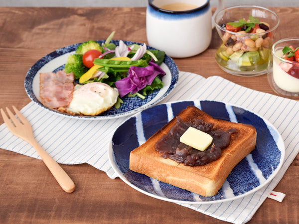 Torama 8.1" Aizen Salad Plates Set of 2 - Blue and White
