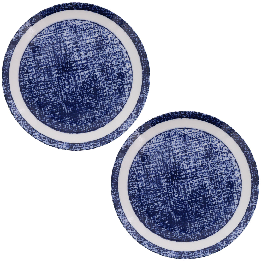 Torama 8.1" Aizen Salad Plates Set of 2 - Blue and White