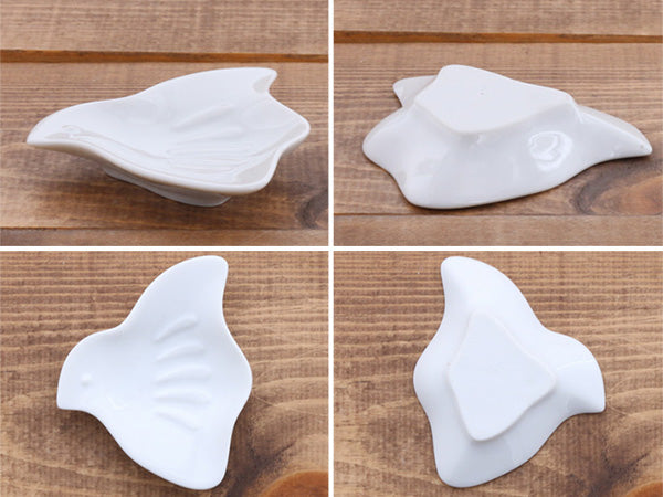 3.2" Kohaku Mamezara Lucky Charm White Condiment Dishes Set of 5 - Chidori