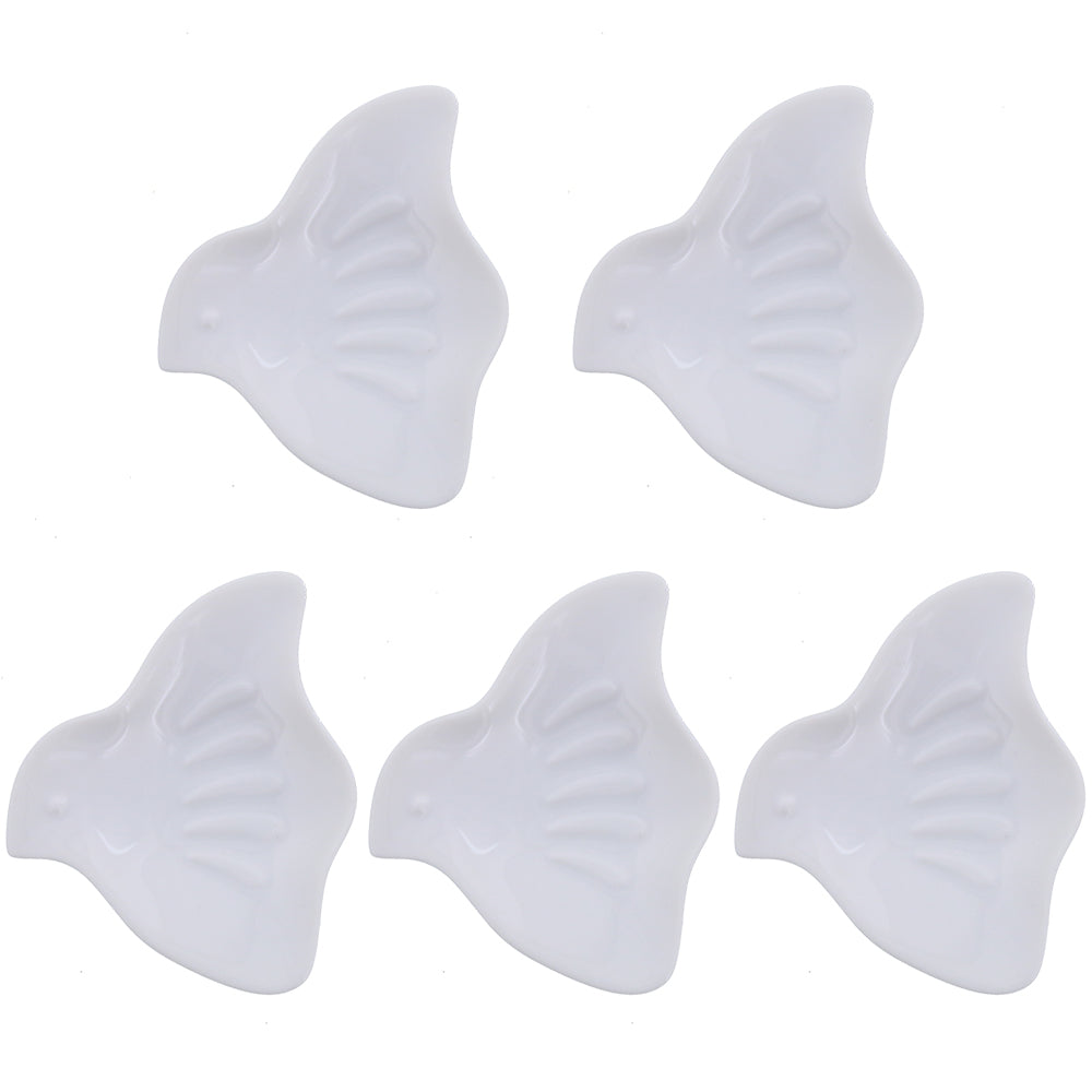 3.2" Kohaku Mamezara Lucky Charm White Condiment Dishes Set of 5 - Chidori