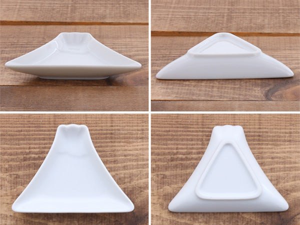 4.1" Kohaku Mamezara Lucky Charm White Condiment Dishes Set of 5 - Mt. Fuji